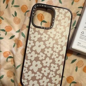 Casetify Floral iPhone 16 pro max Case - Cream and Tan